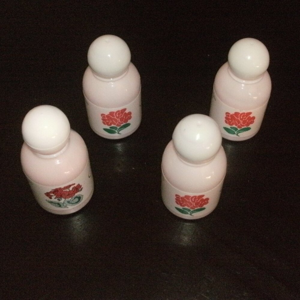 SET of Four Authentic Vintage Grand Hotel Geranium Hand Lotion Mackinac Island